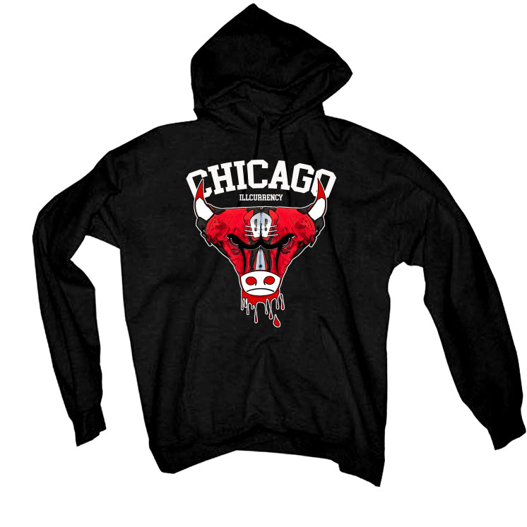 Air Jordan 6 “Toro Bravo” | illcurrency Black T-Shirt (Bulls head chicago)