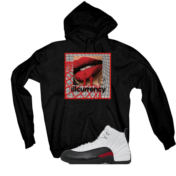 Air Jordan 12 “Red Taxi” | illcurrency Black T-Shirt (BITE IT)