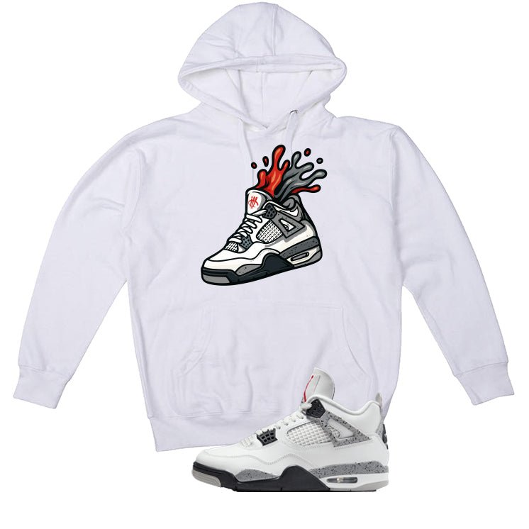 Air Jordan 4 White Cement White T-Shirt (Splash Shoe)| illcurrency