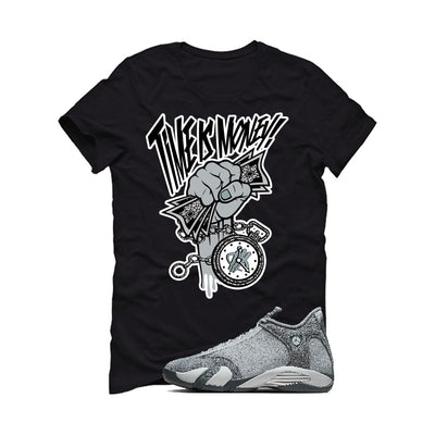 Air Jordan 14 “Flint Grey” | illcurrency Black T-Shirt (Time Is Money)