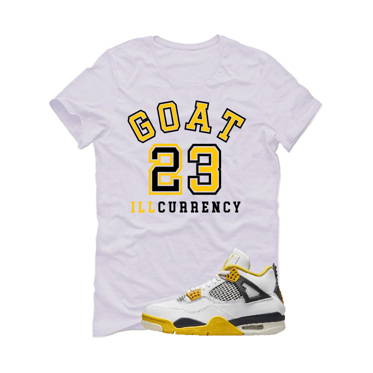 Air Jordan 4 WNNS “Vivid Sulfur” | illcurrency White T-Shirt (GOAT 23)