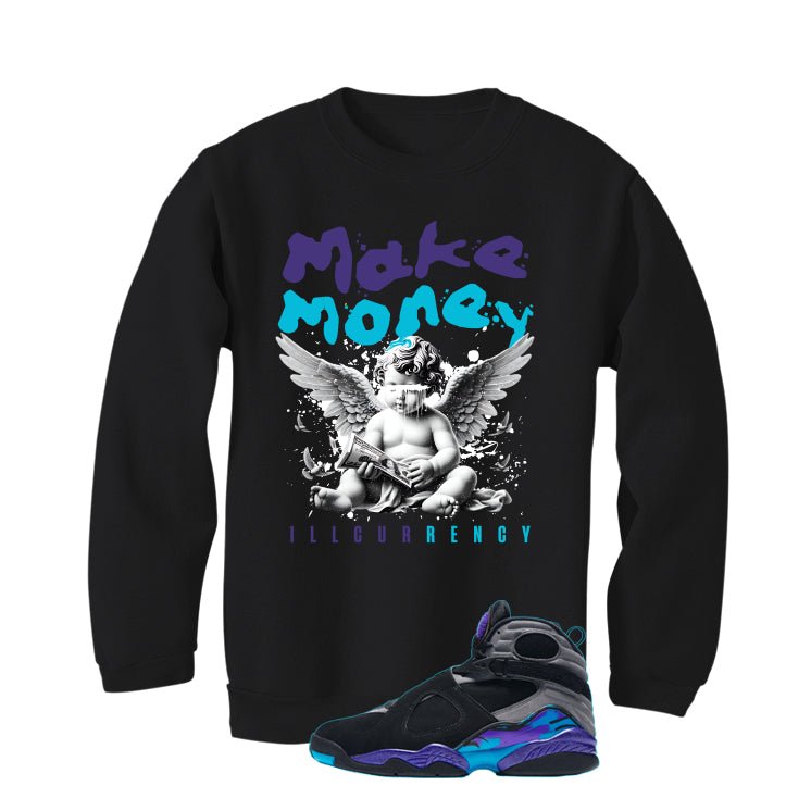 Air Jordan 8 OG Aqua Black T-Shirt (Make Money)| illcurrency