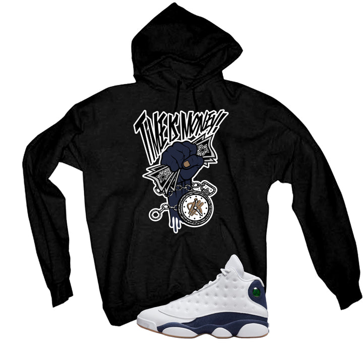 Air Jordan 13 Midnight Navy Black T-Shirt (Time Is Money)| illcurrency