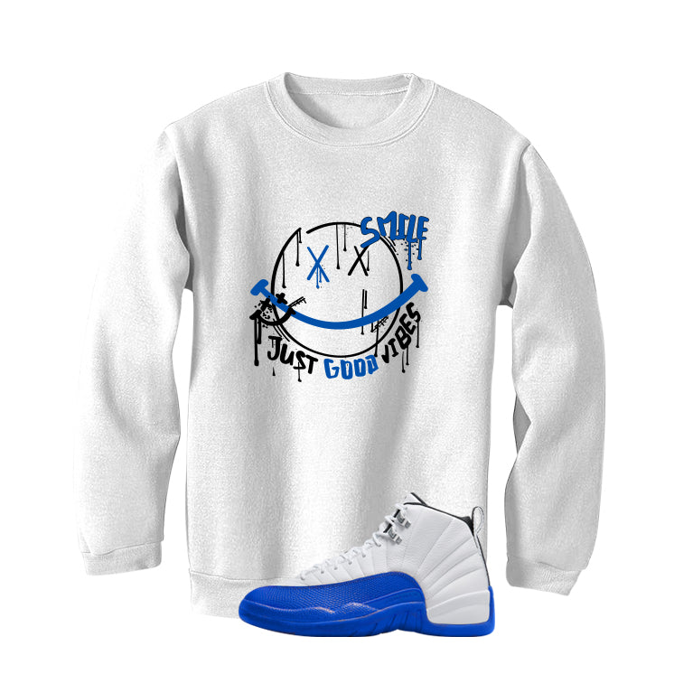 Air Jordan 12 Blueberry White T-Shirt (Smile)| illcurrency