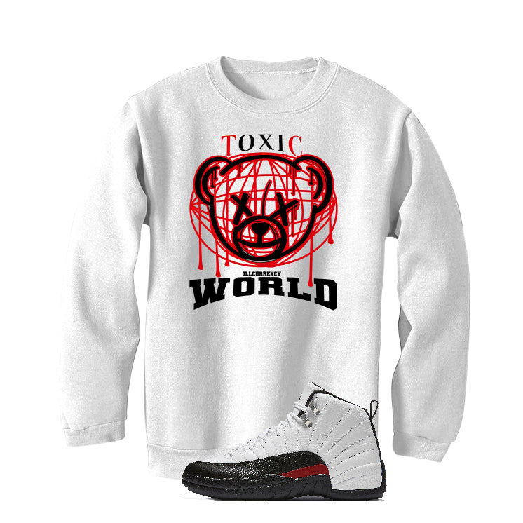 Air Jordan 12 “Red Taxi” | illcurrency White T-Shirt (Toxic World)