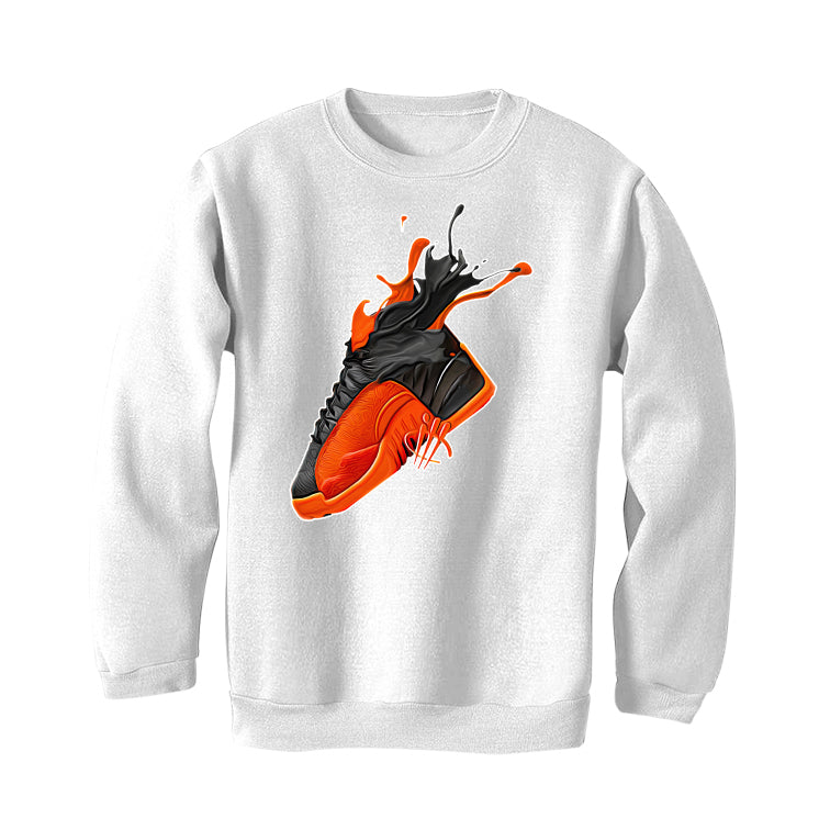 Air Jordan 12 Brilliant Orange - White T-Shirt (SPLASH)