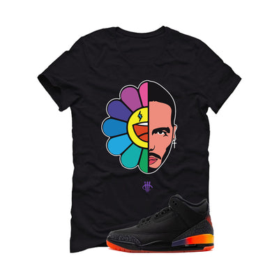 J Balvin x Air Jordan 3 Rio Black T-Shirt (J Balvin Flower)