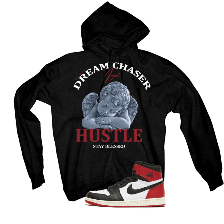 Air Jordan 1 High OG Black Toe Reimagined Black T-Shirt (Dream Chaser Angel)| illcurrency