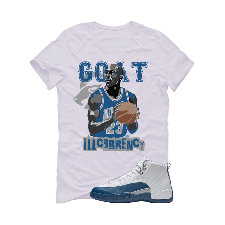 Air Jordan 12 French Blue White T-Shirt (MJ GOAT)| illcurrency