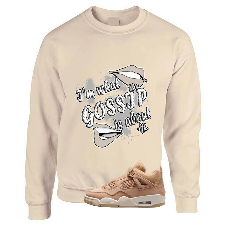Air Jordan 4 WMNS Cozy Girl Matching T-Shirt, Sweatshirts & Hoodies Tan T-Shirt (Gossip)| illcurrency