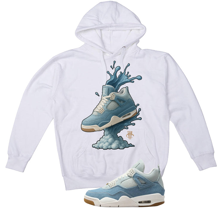 Air Jordan 4 Denim Worn Blue White T-Shirt (Splash Shoe)| illcurrency