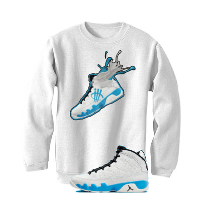 Air Jordan 9 “Powder Blue” | illcurrency White T-Shirt (SPLASH 9)