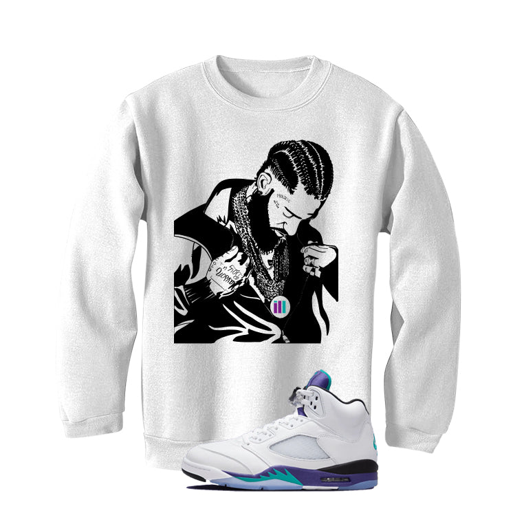 Air Jordan 5 OG Grape White T-Shirt (Nipsey)| illcurrency