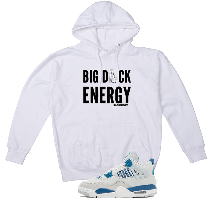 Air Jordan 4 “Military Blue” | illcurrency White T-Shirt (BIG D ENERGY)