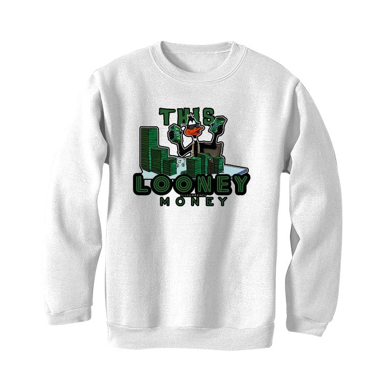 Nike Dunk Low Satin Green - White T-Shirt (Looney Money)