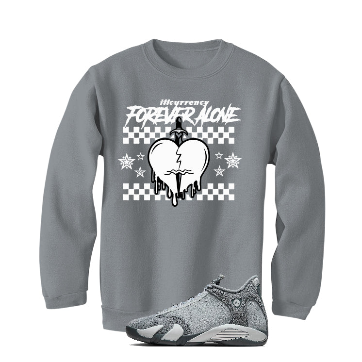 Air Jordan 14 “Flint Grey” | illcurrency Grey T-Shirt (Forever Alone)