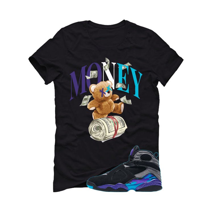 Air Jordan 8 OG Aqua Black T-Shirt (Money Bear Team)| illcurrency