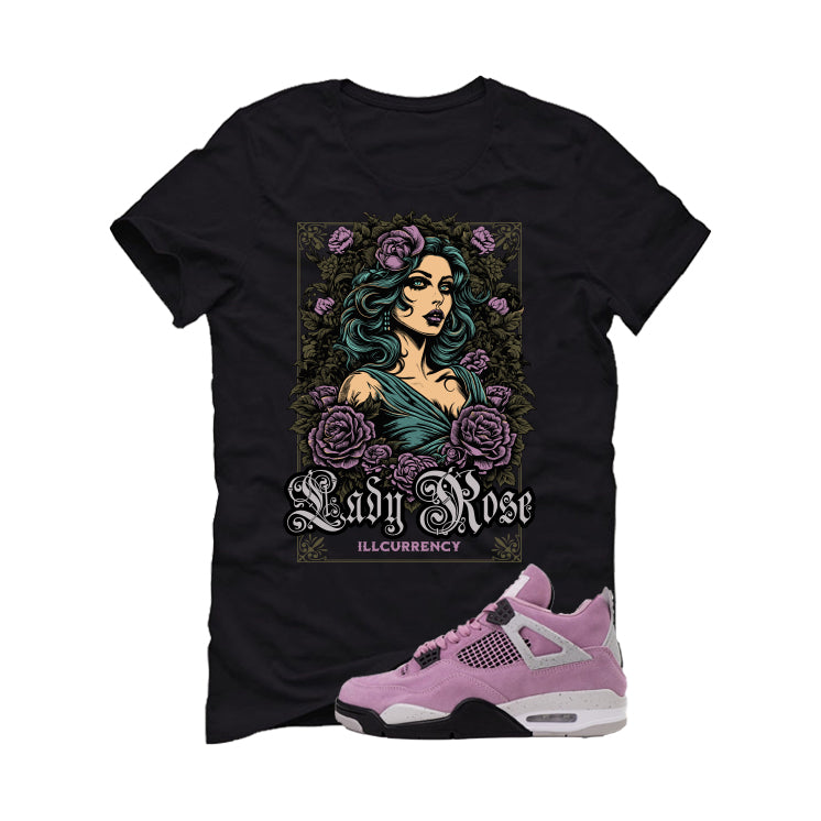 Air Jordan 4 WMNS Orchid Black T-Shirt (Lady Rose)| illcurrency