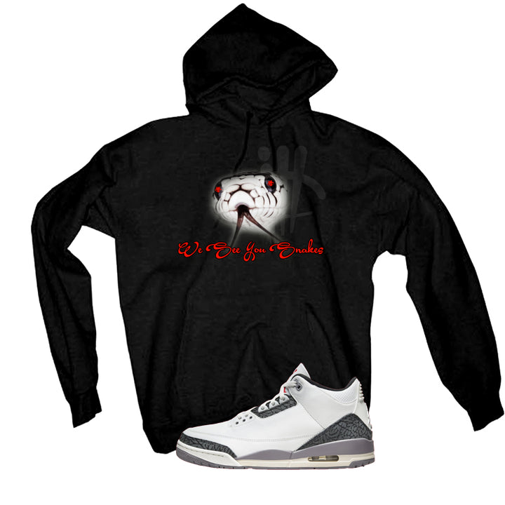 Air Jordan 3 Cement Grey Black T-Shirt (We See You Snakes)| illcurrency