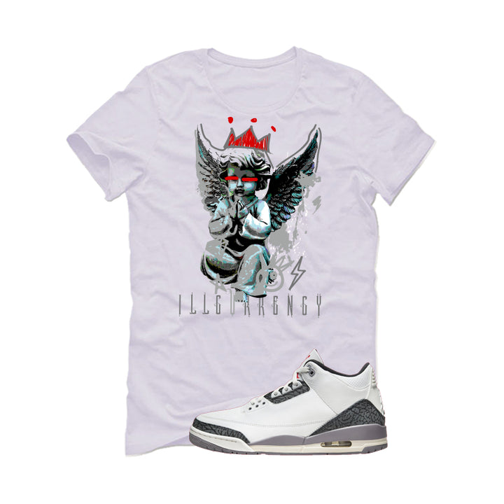 Air Jordan 3 Cement Grey White T-Shirt (Graffiti Angel)| illcurrency