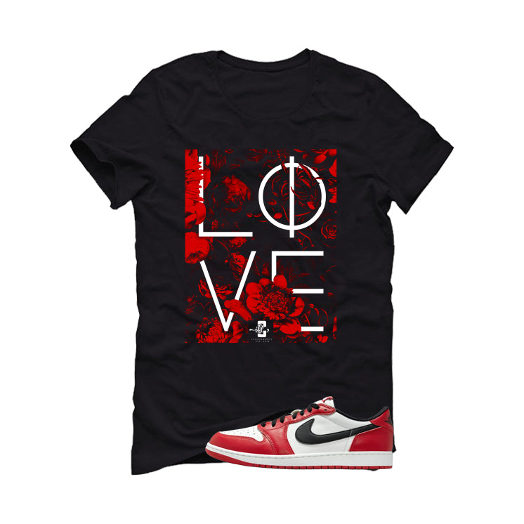 Air Jordan 1 Low OG Chicago Matching T-Shirt, Sweatshirts & Hoodies Black T-Shirt (Love)| illcurrency