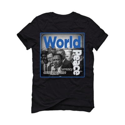 AIR JORDAN 2 LOW “VARSITY ROYAL” Black T-Shirt (WORLD PEACE)