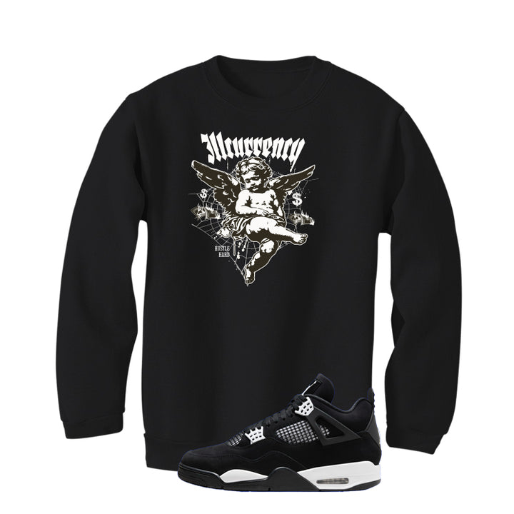 Air Jordan 4 White Thunder Black T-Shirt (Illcurrency Angel)| illcurrency