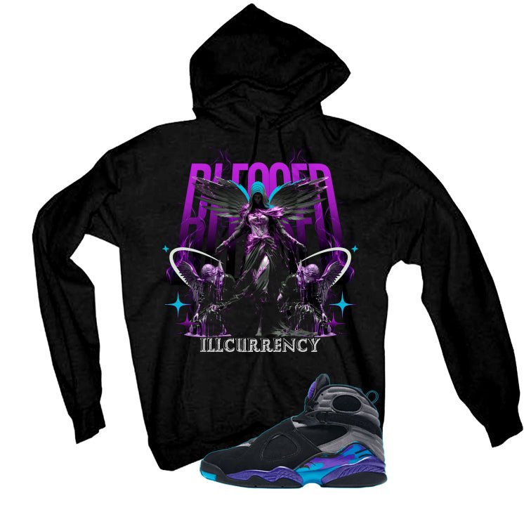 Air Jordan 8 OG Aqua Black T-Shirt (Blessed Angel)| illcurrency