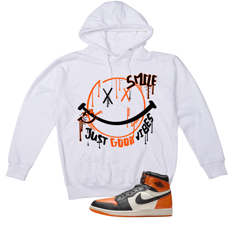 Air Jordan 1 High OG Shattered Backboard White T-Shirt (Smile)| illcurrency