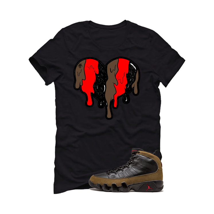 Air Jordan 9 Olive Black T-Shirt (Heart)| illcurrency