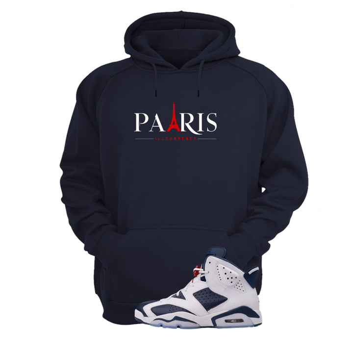 Air Jordan 6 Olympic Navy Blue T-Shirt (Paris)| illcurrency