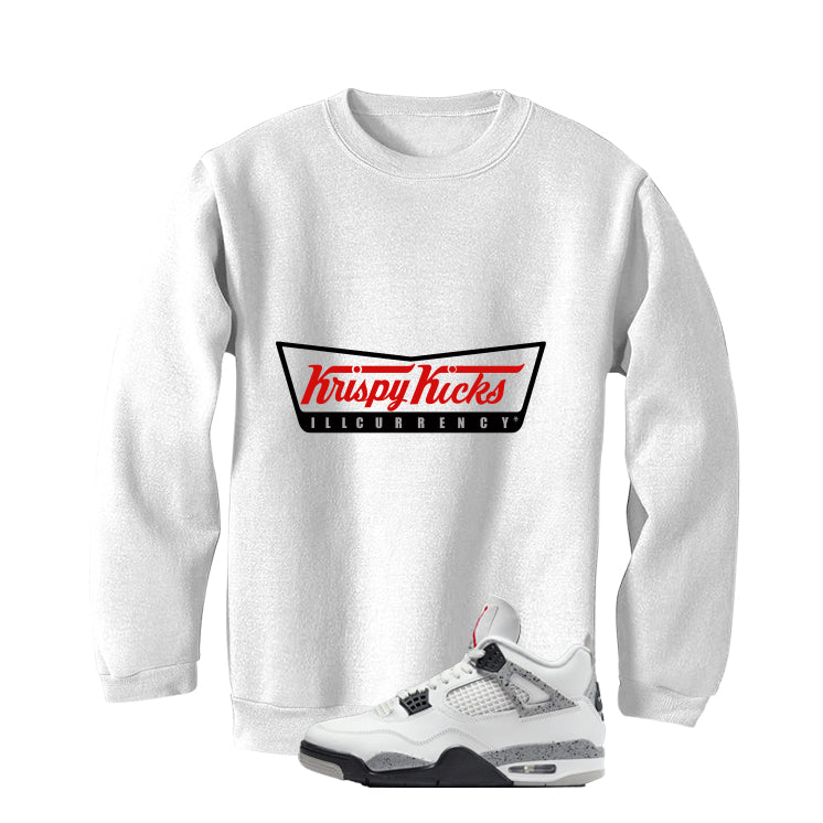Air Jordan 4 White Cement White T-Shirt (Krispy Kicks)| illcurrency