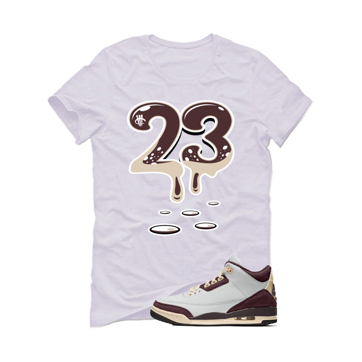 A Ma Maniere x Air Jordan 3 Burgundy Crush White T-Shirt (23)| illcurrency