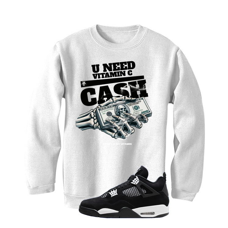 Air Jordan 4 White Thunder White T-Shirt (U NEED VITAMIN C)| illcurrency