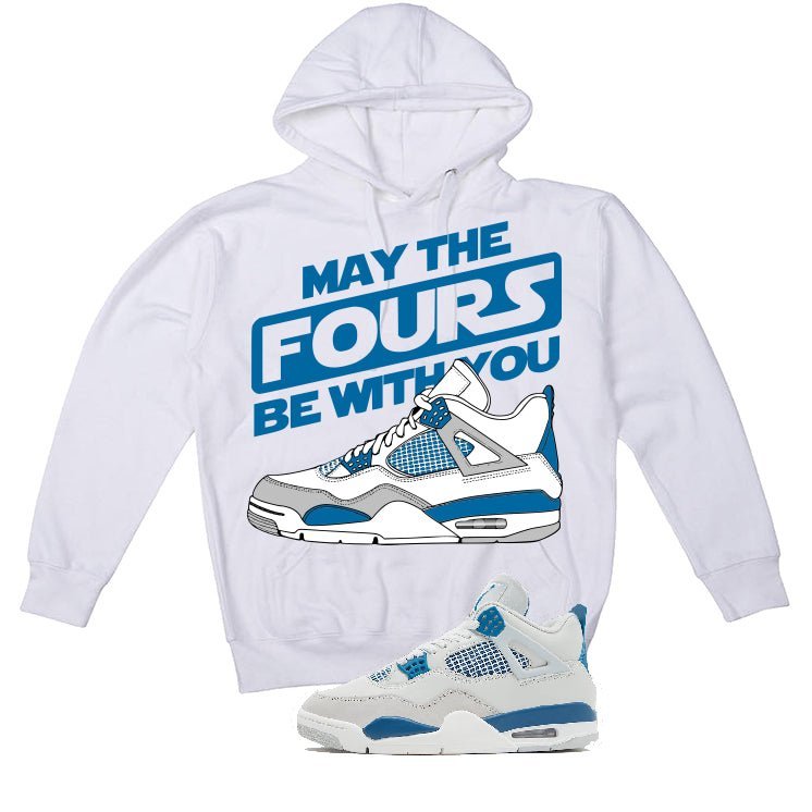 Air Jordan 4 Military Blue White T-Shirt (may the four's be with you)| illcurrency