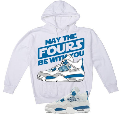 Air Jordan 4 Military Blue White T-Shirt (may the four's be with you)| illcurrency