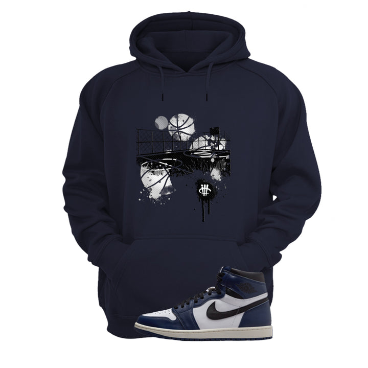 Air Jordan 1 High OG Midnight Navy Navy Blue T-Shirt (B Court)| illcurrency