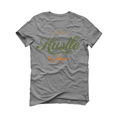 Air Jordan 5 “Olive” | illcurrency Grey T-Shirt (Hustle By Any Means)