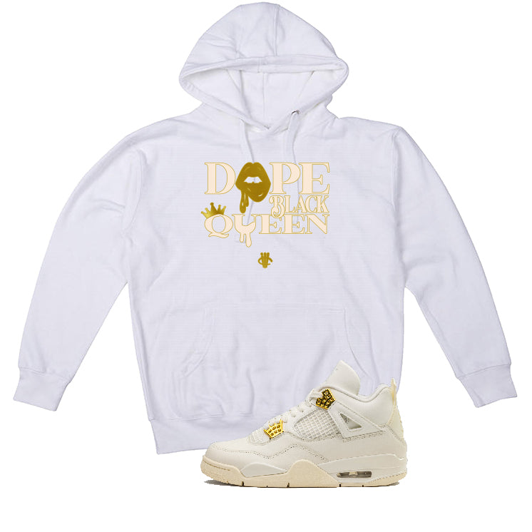 Air Jordan 4 WMNS “Metallic Gold” | illcurrency White T-Shirt (Dope Black Queen)