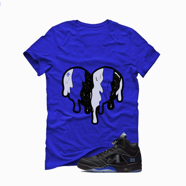 Awake NY x Air Jordan 5 Racer Blue Royal Blue T-Shirt (Heart)| illcurrency