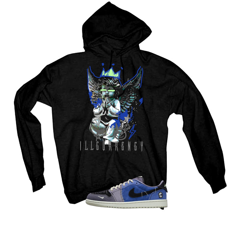 Air Jordan 1 Low OG Voodoo Alternate Matching T-Shirt, Sweatshirts & Hoodies Black T-Shirt (Graffiti Angel)| illcurrency
