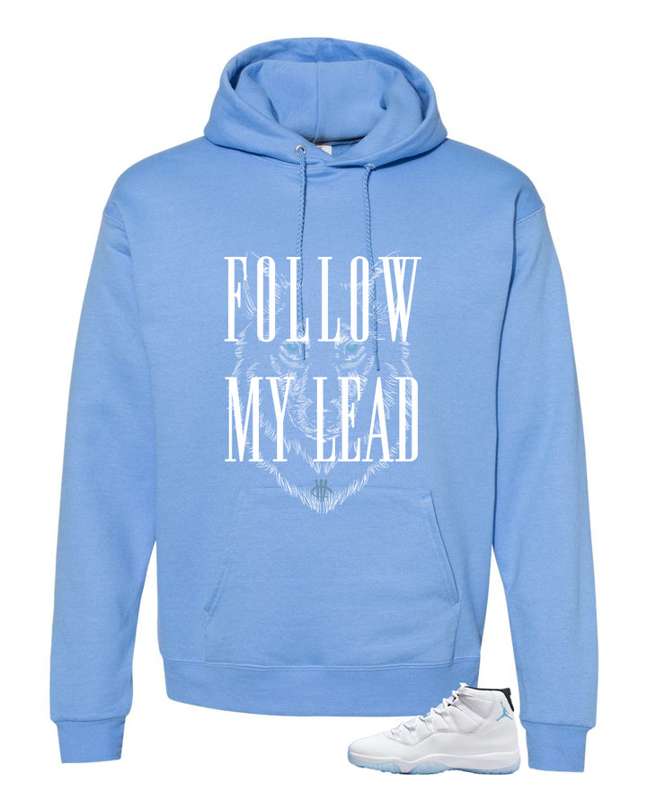 Air Jordan 11 Legend Blue Carolina Blue T-Shirt (Follow My Lead)| illcurrency