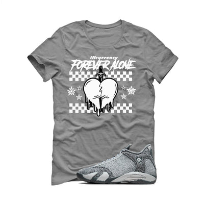 Air Jordan 14 “Flint Grey” | illcurrency Grey T-Shirt (Forever Alone)
