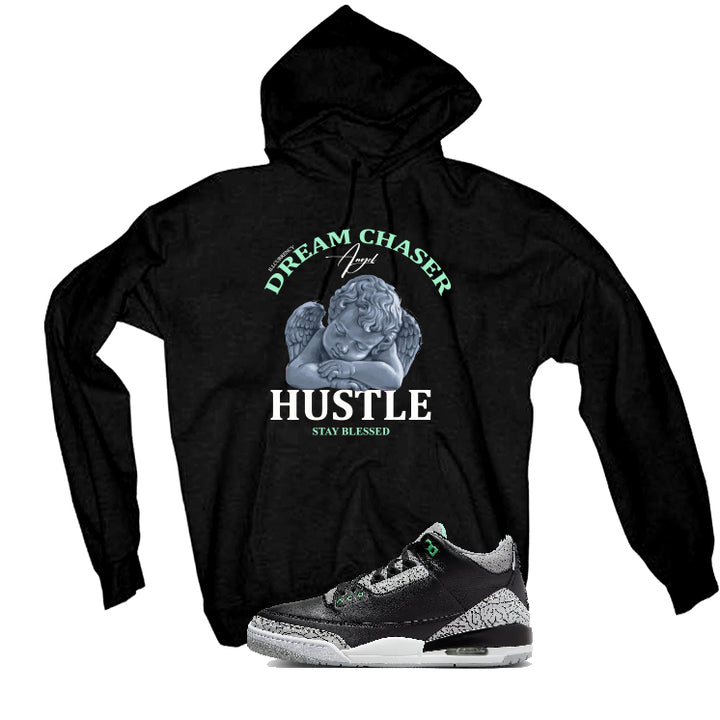 Air Jordan 3 “Green Glow” | illcurrency Black T-Shirt (Dream Chaser Angel)