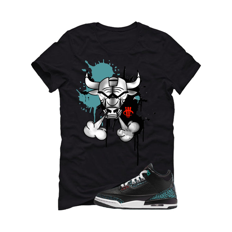 Air Jordan 3 GS Moto Black T-Shirt (Iron Bull)| illcurrency