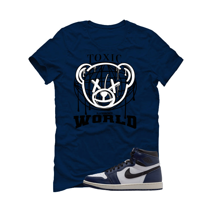 Air Jordan 1 High OG Midnight Navy Navy Blue T-Shirt (Toxic World)| illcurrency