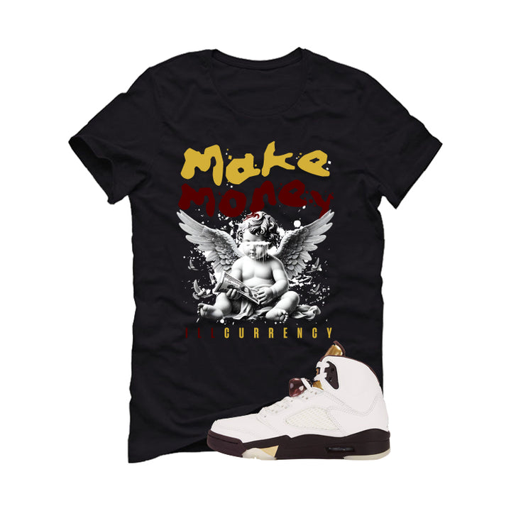 Air Jordan 5 Earth/Metallic Gold Black T-Shirt (Make Money)| illcurrency