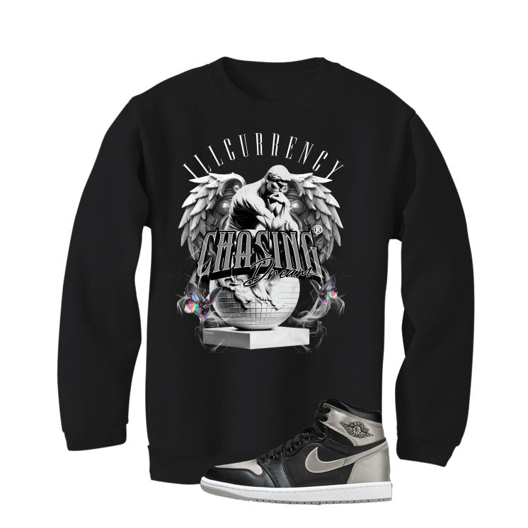 Air Jordan 1 High OG WMNS Satin Shadow Black T-Shirt (Chasing Dreams)| illcurrency