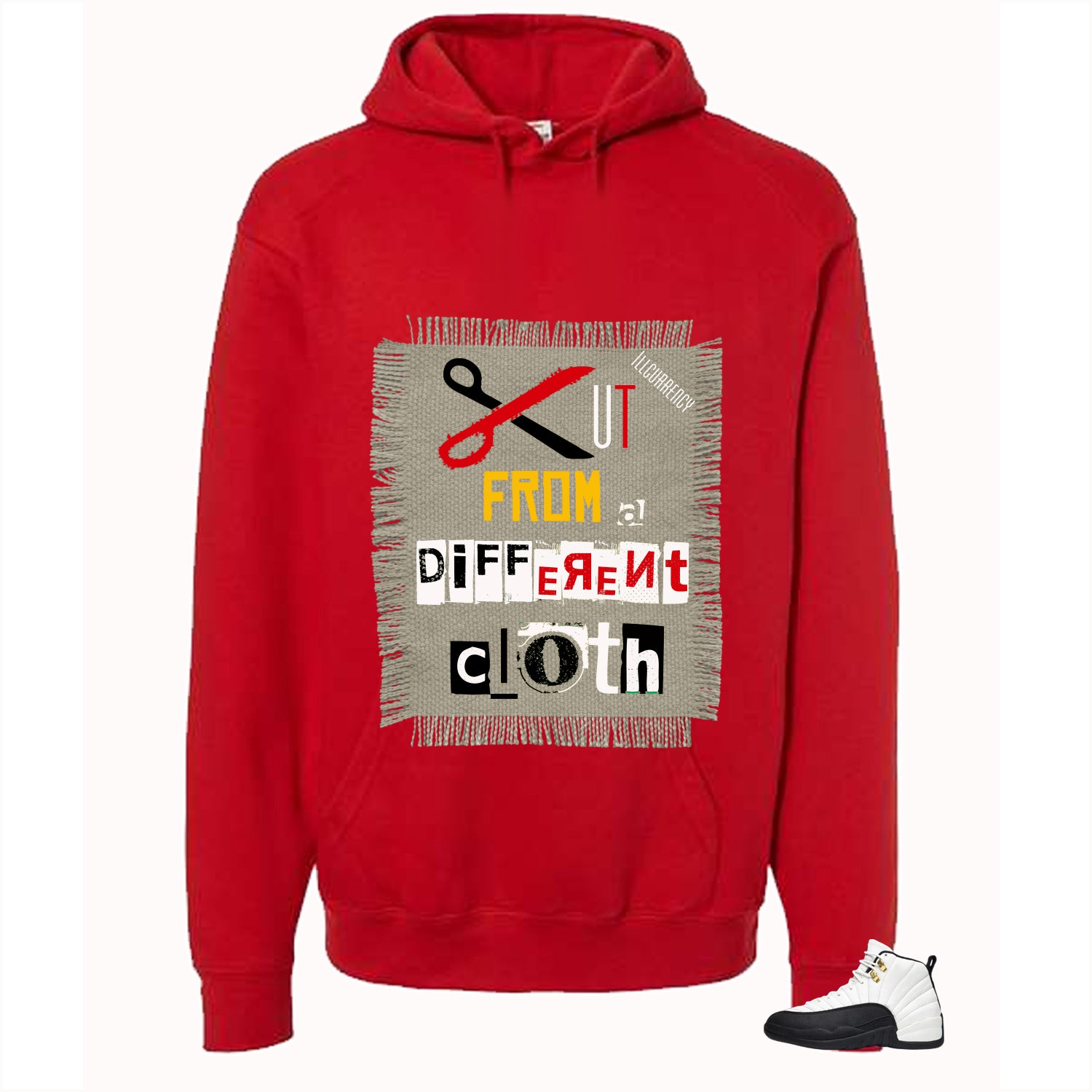 Air Jordan 12 Taxi Matching T-Shirt, Sweatshirts & Hoodies Red T-Shirt (Cut from a different cloth)| illcurrency