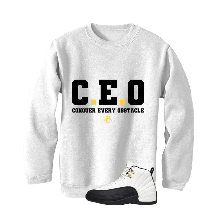 Air Jordan 12 Taxi Matching T-Shirt, Sweatshirts & Hoodies White T-Shirt (Ceo)| illcurrency